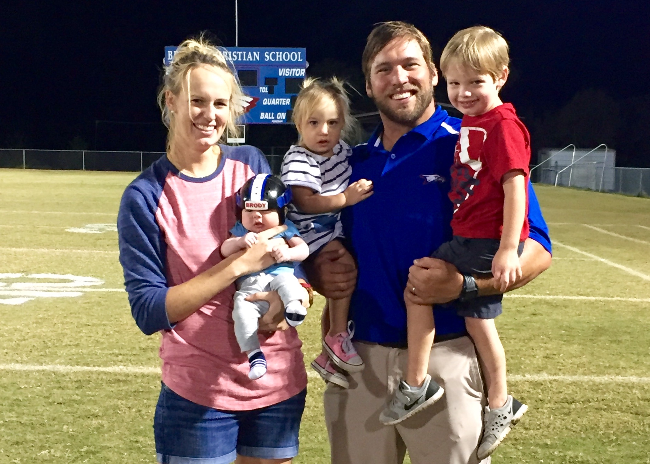 Brandon Green and family on field | Type 1 To Go